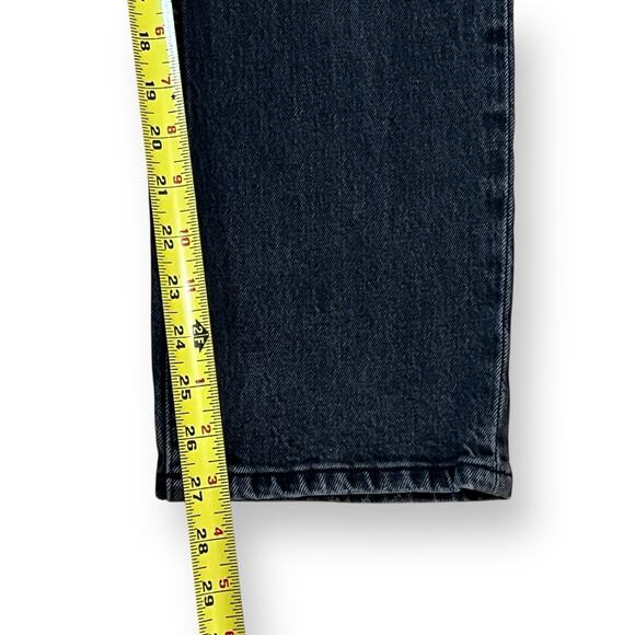 Abercrombie Fitch The 90s Straight Ultra High Rise Curve Love Black Jeans 28/6Xs - Picture 9 of 9